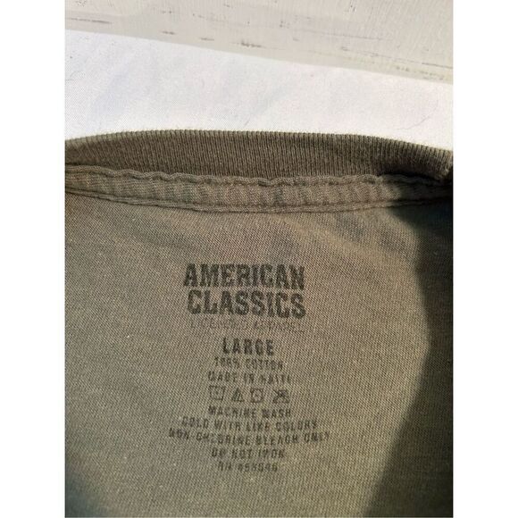 American Class Yellowstone Dutton ranch t-shirt large green - Picture 6 of 8